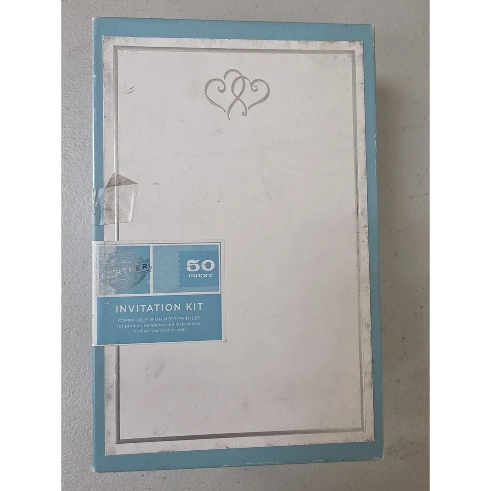 Gartner Studios Invitation Kit Blue White Party Wedding Stationery Set